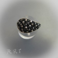 Сребърен дамски пръстен с камъни Swarovski R-352